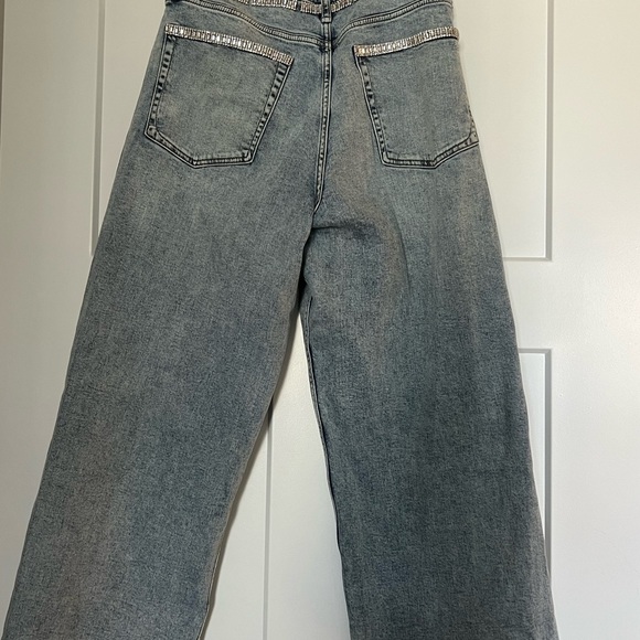 Rag & Bone Andi Embellished Ankle-Length Wide Leg Jeans - Picture 4 of 10